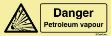 Warning signs, symbol with compl. Text, white viny